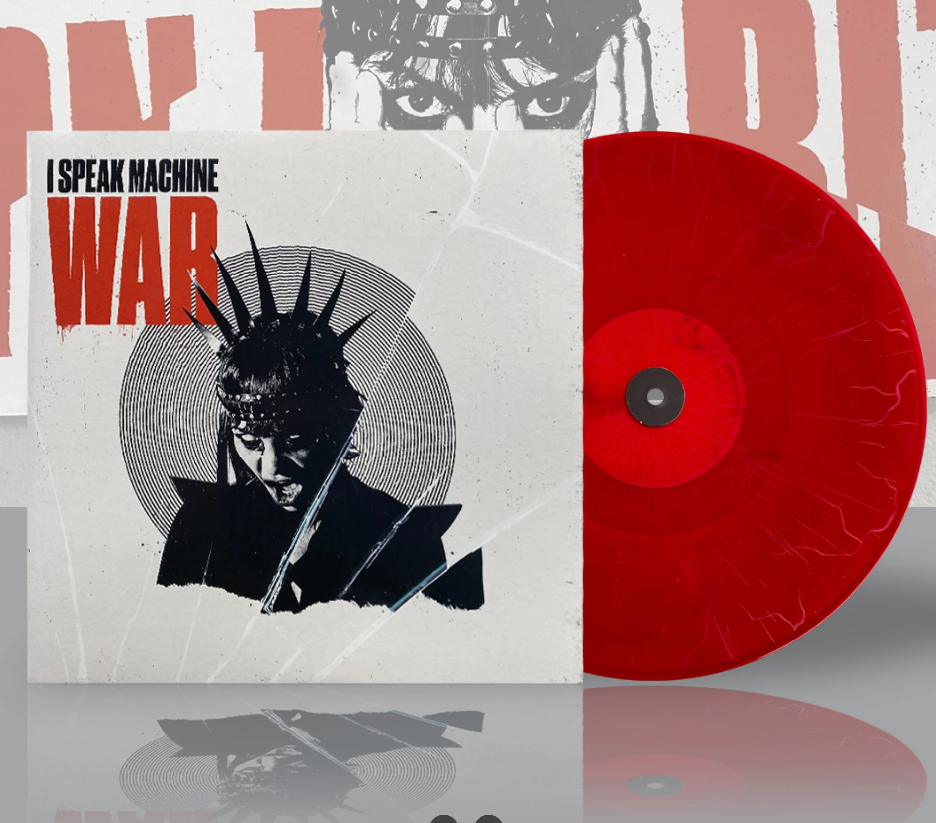 I Speak Machine WAR red vinyl with high-contrast screen-printed jacket